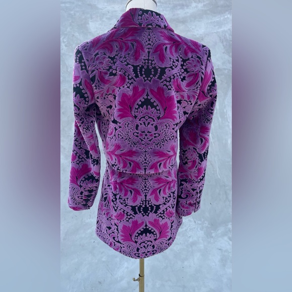 Free People Anna Sui Purple Paisley Velvet Skirt and Blazer Set Block Party Set - Picture 6 of 6